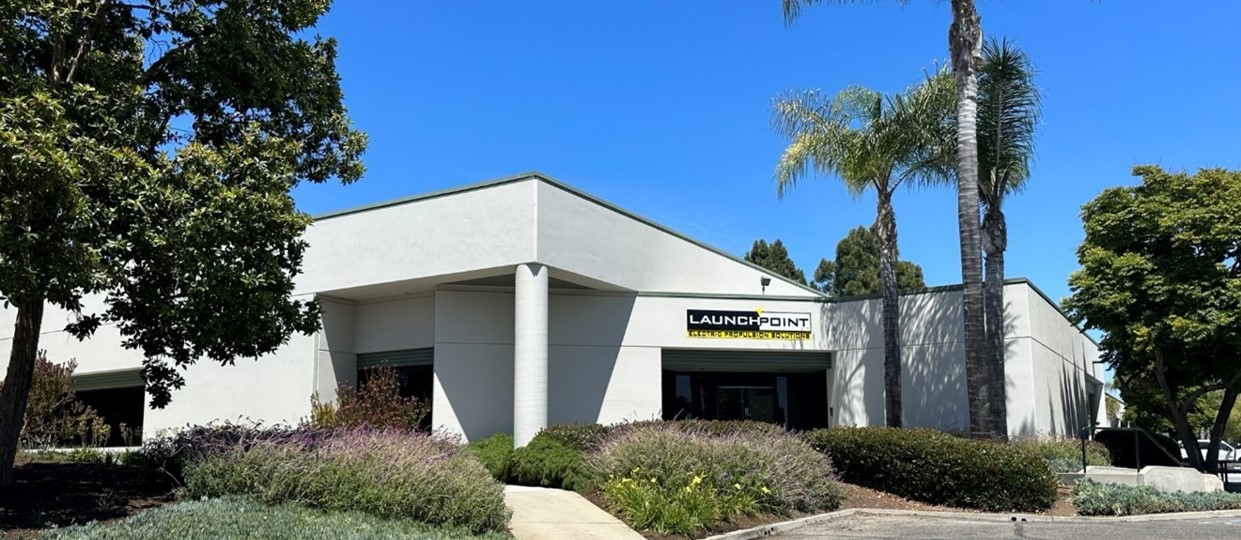 A modern looking building with the LaunchPoint sign.